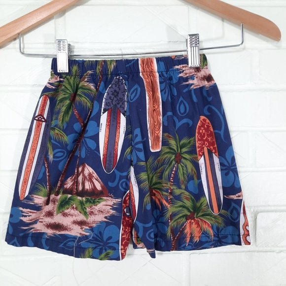 Aloha Republic Toddler Hawaii Surf Boards & Palm Tree Print Shirt Shorts Set 4T - Picture 9 of 10